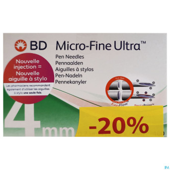 Bd microfine aiguille stylo 4mm 32g promo