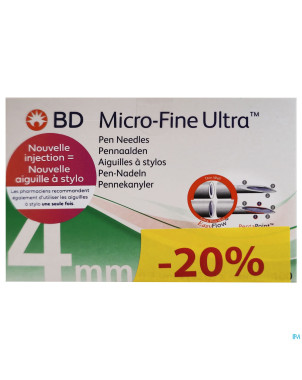Bd microfine aiguille stylo 4mm 32g promo