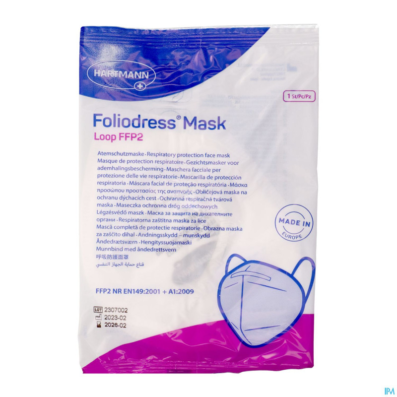 Foliodress masker loop fpp2
