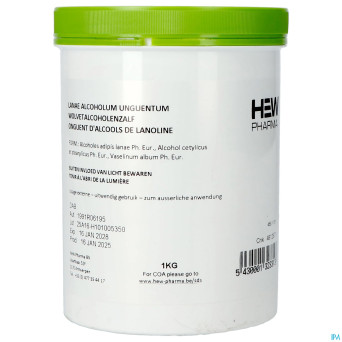 Onguent alcools lanoline 1kg hew pharma