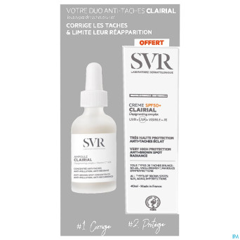 Svr clairial coffret ampoule 30ml+cr spf50+ 40ml