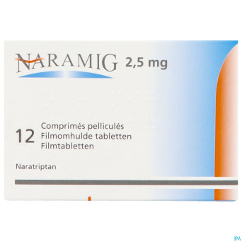 Naramig 2,5mg pi pharma comp pell 12 pip