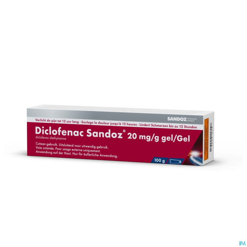 Diclofenac diethylam. sandoz 20mg/g 2,32% gel 100g