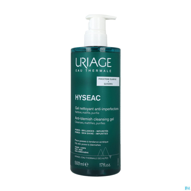Uriage hyseac gel nettoyant 500ml nf