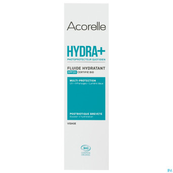 Acorelle fluide hydratant visage hydra+ spf20 40ml