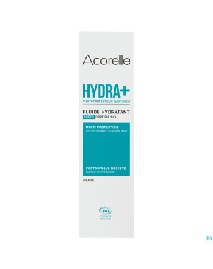 Acorelle fluide hydratant visage hydra+ spf20 40ml