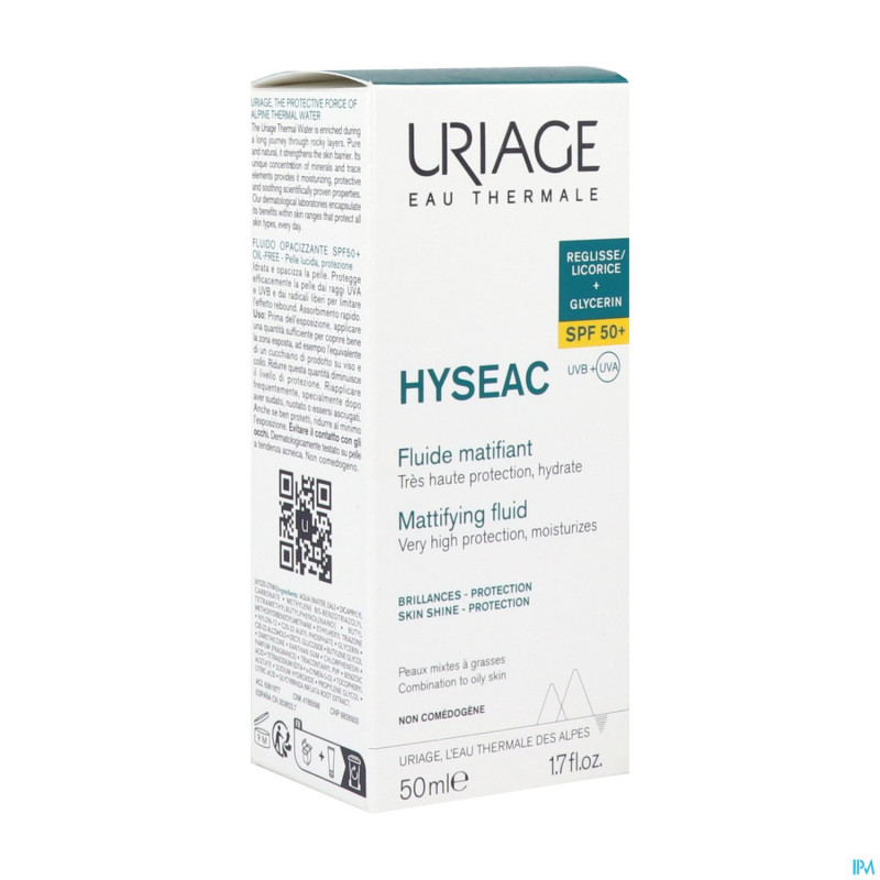 Hyseac fluide matifiant spf50+ 50ml