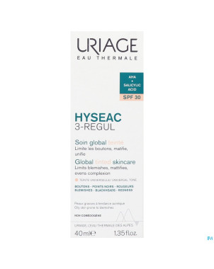 Uriage hyseac 3regul soin global teinte spf30 40ml