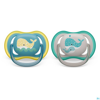 Philips avent sucette +18m ultra air baleine 2