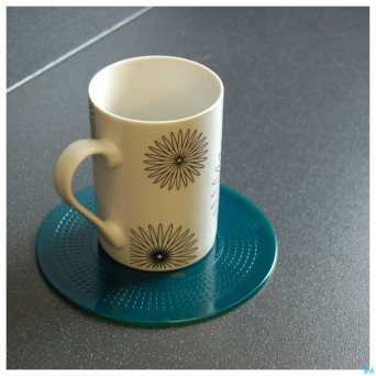 Tapis rond a/derapant 14cm vert dycem