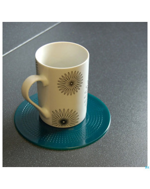 Tapis rond a/derapant 14cm vert dycem