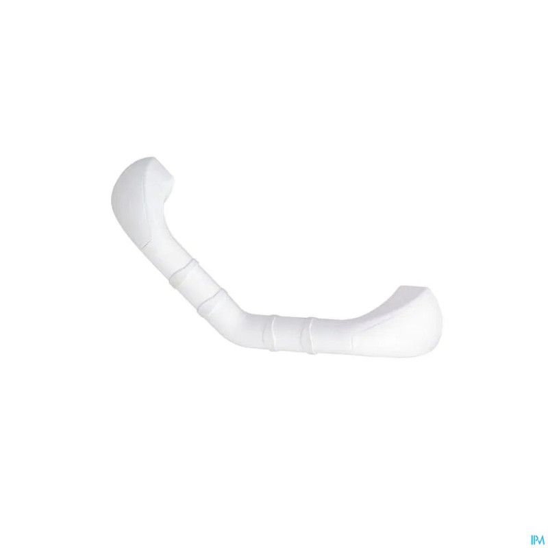 Barre appui strie a/derap.prima blanc courb.32,5cm