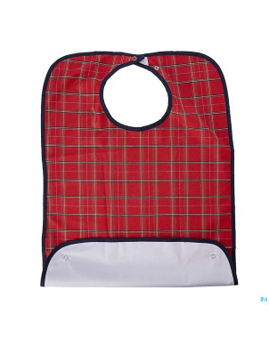 Bavoir carreaux economy s rouge advys