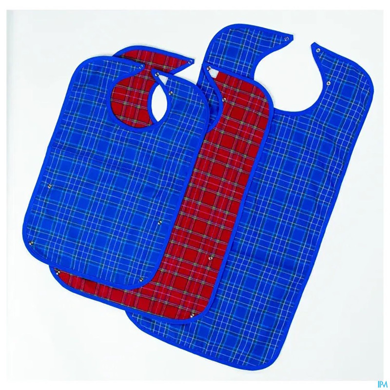 Bavoir carreaux economy s bleu advys