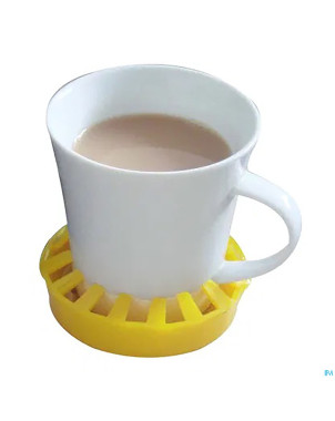 Porte-gobelet a/derapant jaune dycem