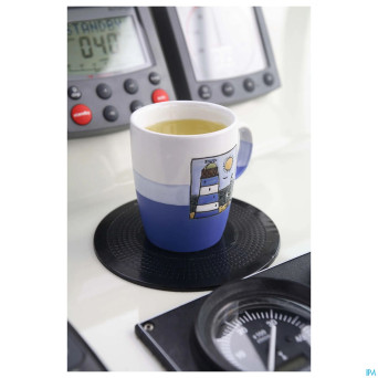 Tapis rond a/derapant 14cm noir dycem