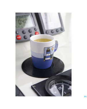 Tapis rond a/derapant 14cm noir dycem