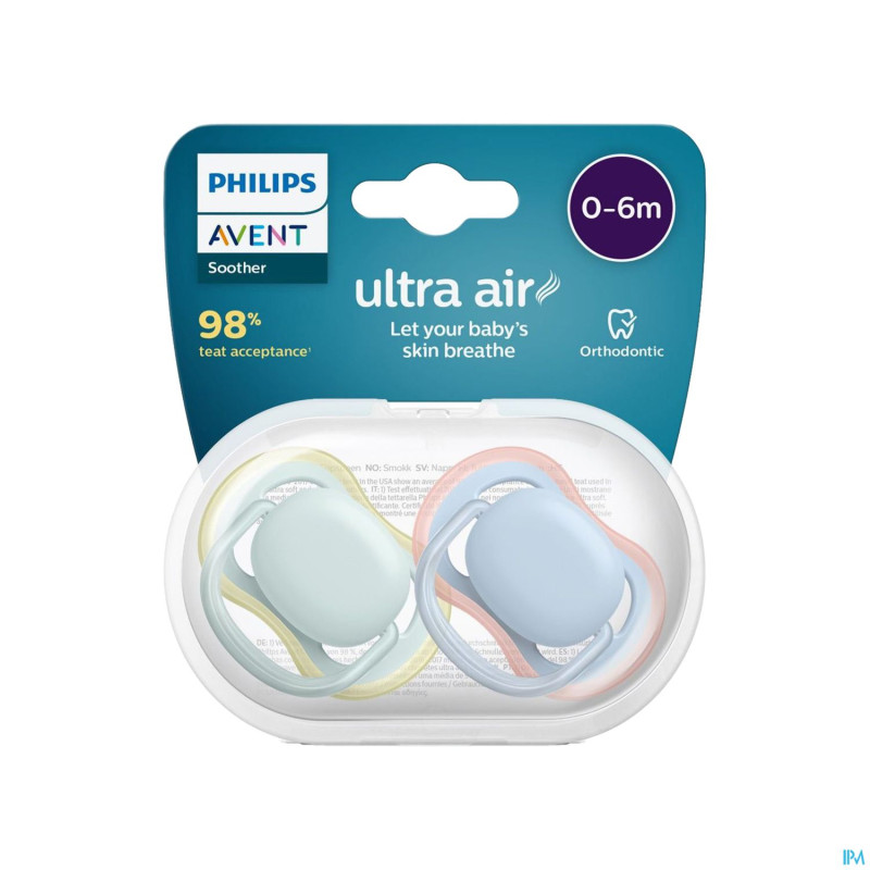 Philips avent sucette 0m+ ultra air mix 2