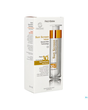 Sunscreen velvet face spf 30 frezyderm 50ml