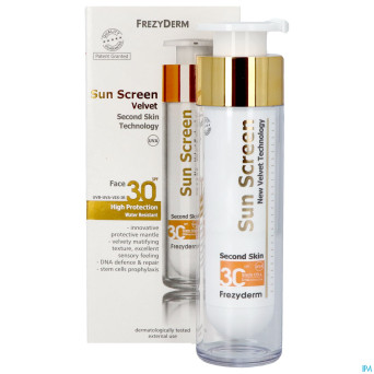 Sunscreen velvet face spf 30 frezyderm 50ml