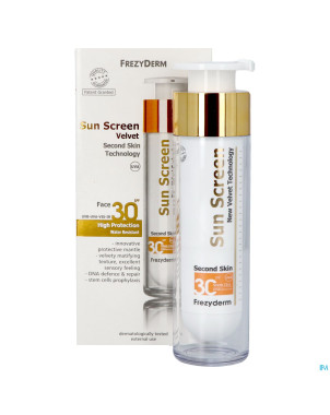 Sunscreen velvet face spf 30 frezyderm 50ml