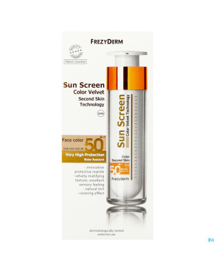 Frezyderm sunscreen velvet color face spf50+50ml