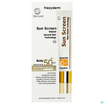 Frezyderm sunscreen velvet body spf50+125ml