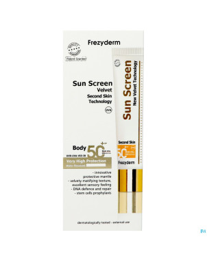 Frezyderm sunscreen velvet body spf50+125ml