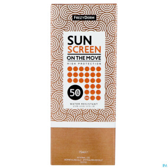 Frezyderm sunscreen mist onthemovespray spf50 75ml