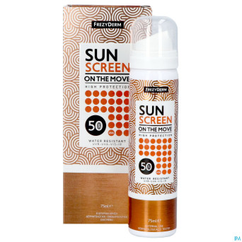 Frezyderm sunscreen mist onthemovespray spf50 75ml