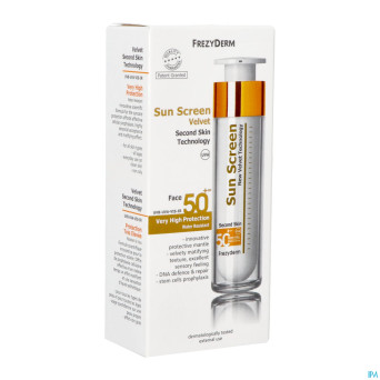 Frezyderm sunscreen velvet face spf 50+ 50ml