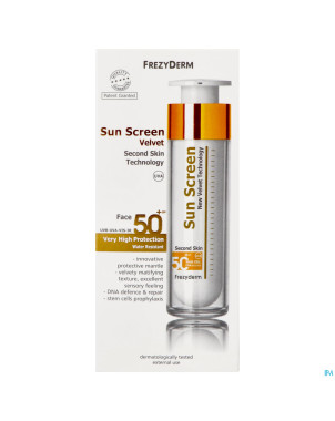 Frezyderm sunscreen velvet face spf 50+ 50ml