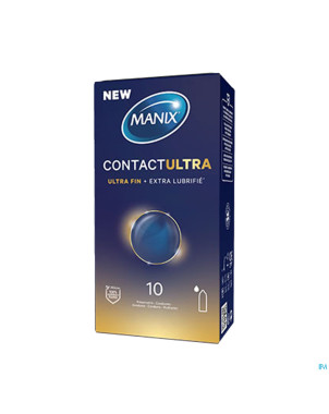 Manix ultra feel extra lube preservatifs 10
