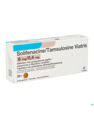 Solifenacine/tamsulosine viatris 6/0,4 comp 30 ud