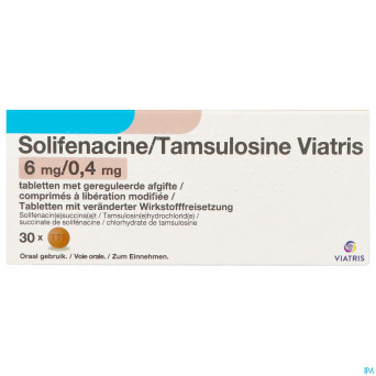 Solifenacine/tamsulosine viatris 6/0,4 comp 30 ud
