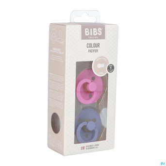 Bibs 1 tetine duo bubblegum/peri