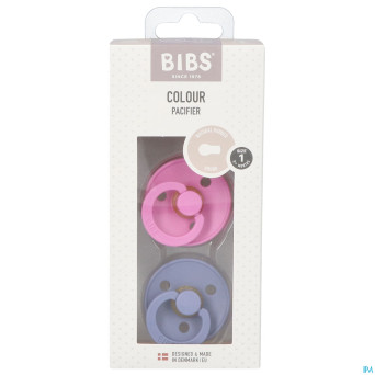 Bibs 1 tetine duo bubblegum/peri