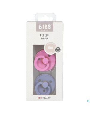 Bibs 1 tetine duo bubblegum/peri