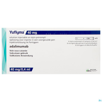 Yuflyma 40mg orifarm stylo prerempli 6+6 ling. alc