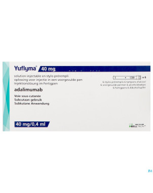Yuflyma 40mg orifarm stylo prerempli 6+6 ling. alc
