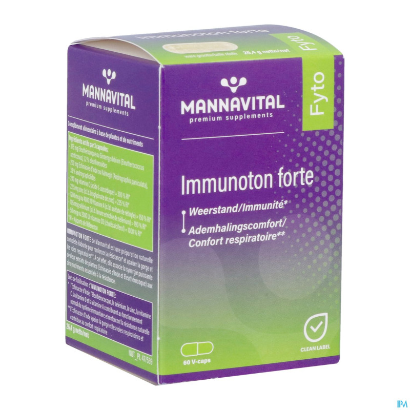 Mannavital immunoton forte v-caps 60