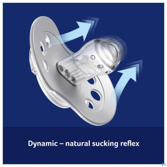 Difrax dynamic sucette day&night boy 0-3m 2