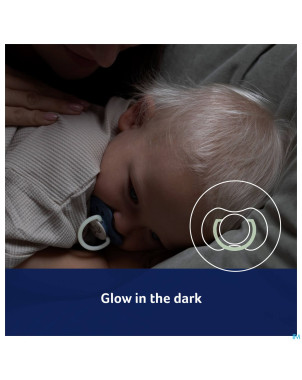 Difrax dynamic sucette day&night boy 0-3m 2