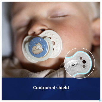 Difrax dynamic sucette day&night boy 3-6m 2