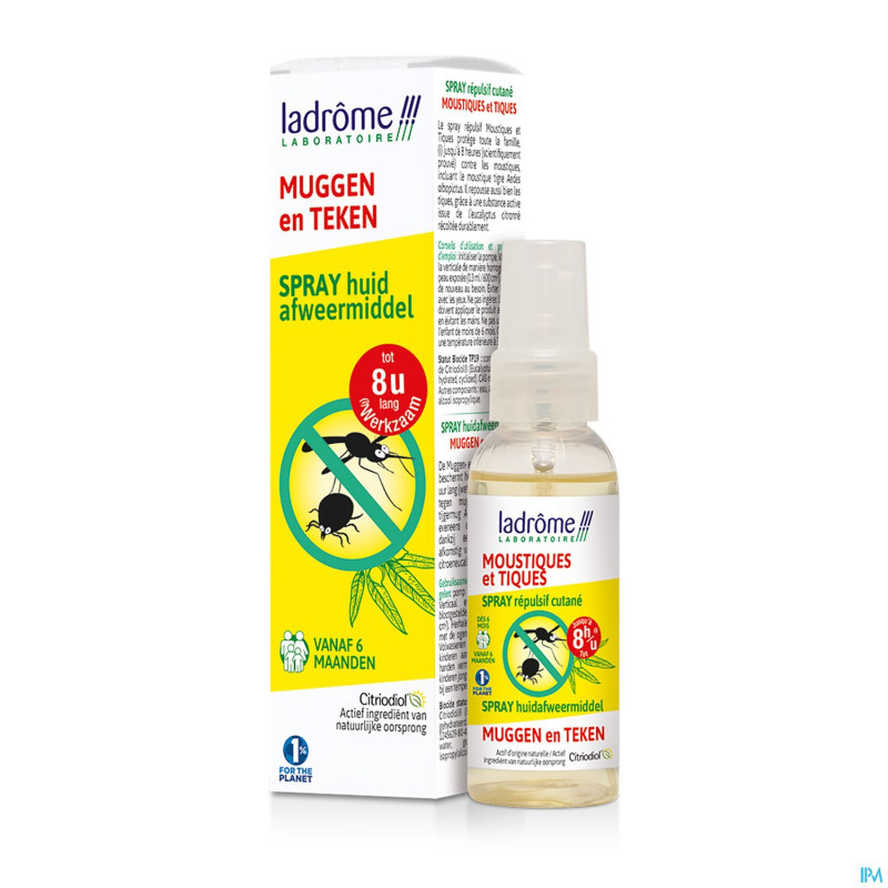 Ladrome spray repulsif cutane moustique&tique 50ml