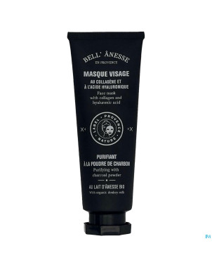 Bell masque visage lait anesse charbon 120ml