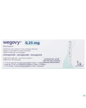 Wegovy abacus 0,25mg flextouch sol inj stylo prer.
