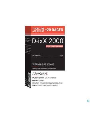 D-ixx 2000 softcaps 120 + softcaps 20 gratuit