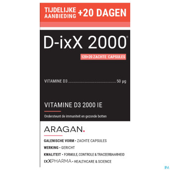 D-ixx 2000 softcaps 120 + softcaps 20 gratuit