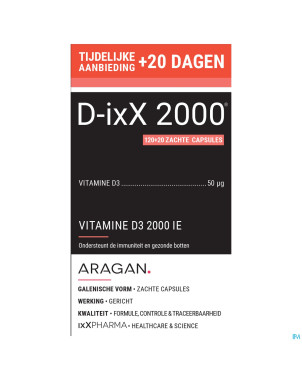D-ixx 2000 softcaps 120 + softcaps 20 gratuit